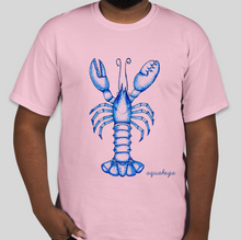 Load image into Gallery viewer, Blue Lobster Short sleeve T-shirt   (more colors available)