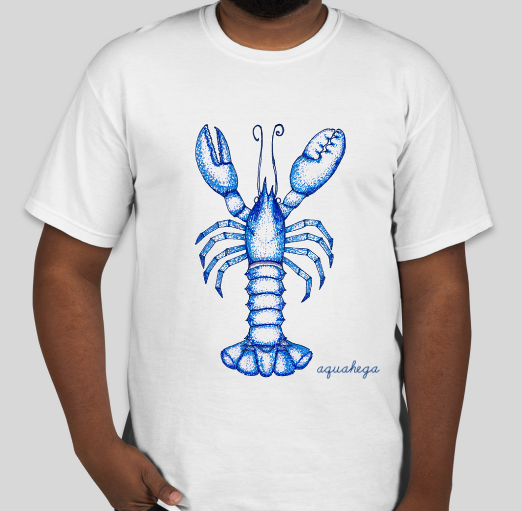 Blue Lobster Short sleeve T-shirt   (more colors available)