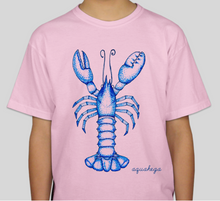 Load image into Gallery viewer, Youth Blue Lobster T-shirt   (multiple colors available)